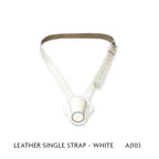 Leather single strap white