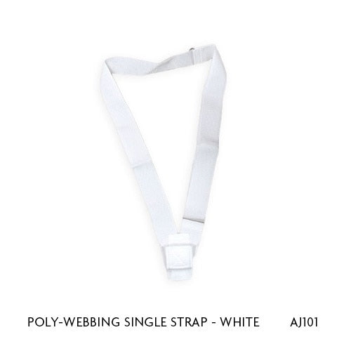 poly webbing single strap white