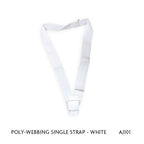 poly webbing single strap white