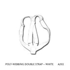 poly webbing double strap white