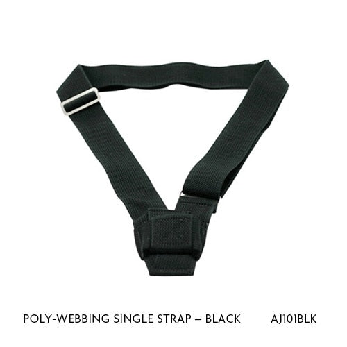 poly webbing single strap black