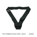 poly webbing single strap black