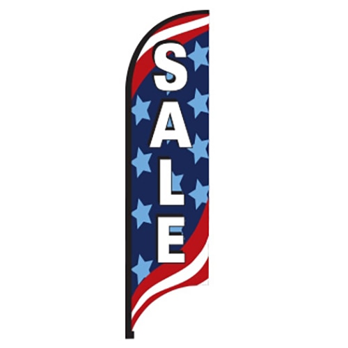 sale banner with stars and stripes