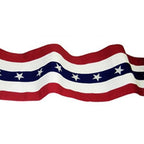 red white blue striped banner