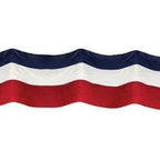 red white blue striped bunting