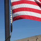American flag waving in wind