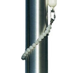 beaded lanyard on metal pole