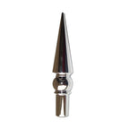 chrome cone shape hardware piece