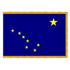 Alaska state flag with fringe