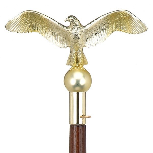 gold eagle topper on stick
