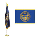 Nebraska state flag on display