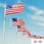 20' - 30' Internal halyard flagpole