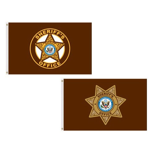 sheriffs office flags brown backgro
