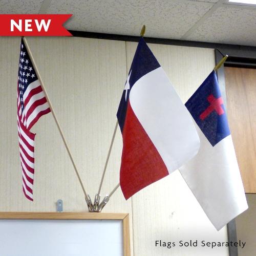 stick flag holder for 3 flags