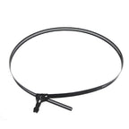 black plastic hose clamp circular