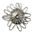 decorative safety pin flower design