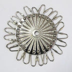 metal sunburst design with clips