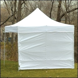 white tent with peaked roof