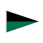 black and green triangle flag