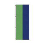 green and blue vertical striped fla