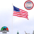 Made in USA Hinged Base Flagpole