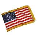 American flag with fringe border