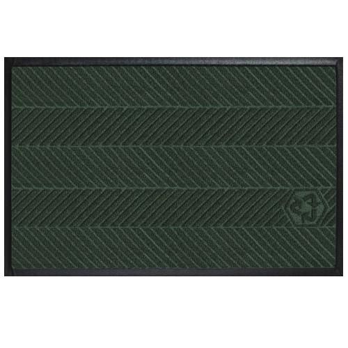 green rubber door mat with pattern