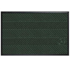 green rubber door mat with pattern