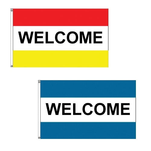 Solid Color Welcome Flags